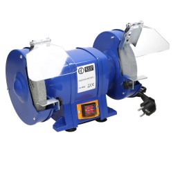 Dubbele slijpmachine 250W met twee slijpschijven Blauw