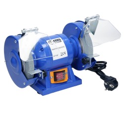 Dubbele slijpmachine 150W met twee slijpstenen Blauw